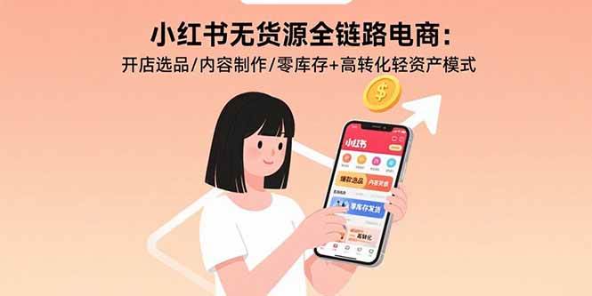 小红书无货源电商全链路运营：开店选品内容制作零库存高转化轻资产模式-无双副业