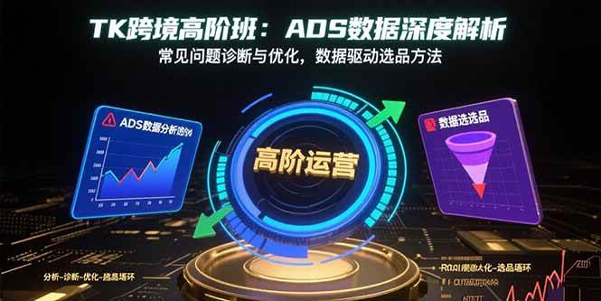 TK跨境高阶班：ADS数据深度解析与数据驱动选品优化方法-无双副业