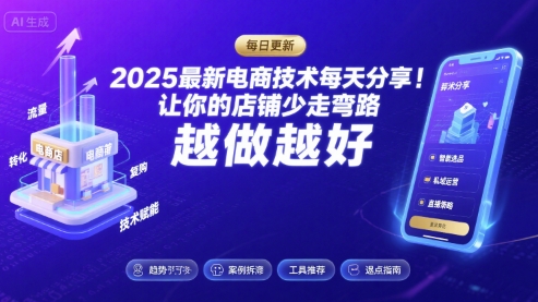 2025最新电商技术分享，助力店铺高效运营-无双副业