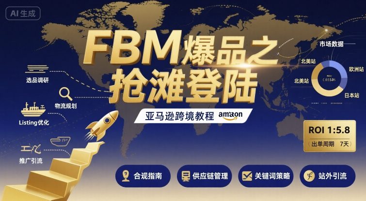 FBM爆品抢滩登陆-亚马逊跨境教程-无双副业