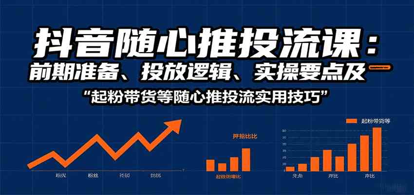 抖音随心推投流课：前期准备与投放实操技巧-无双副业