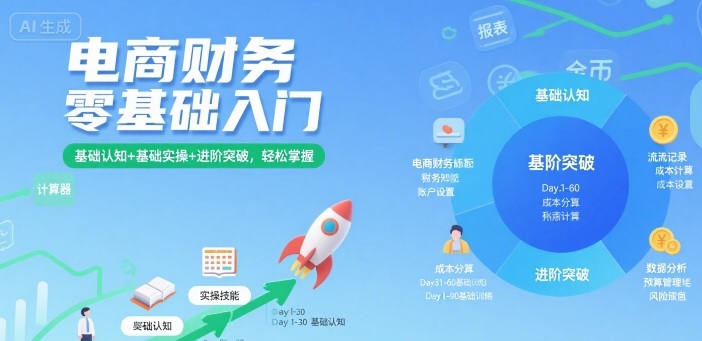 电商财务零基础入门教程：从认知到实操全面掌握-无双副业