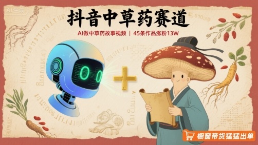 AI制作中草药故事视频在抖音快速涨粉带货-无双副业
