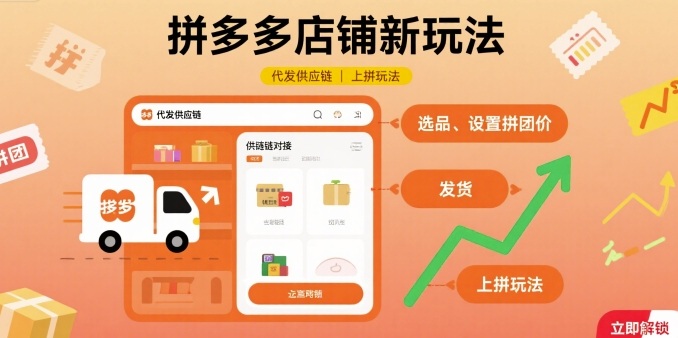 拼多多店铺代发供应链运营与实操教程-无双副业