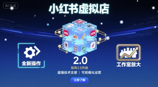 小红书虚拟店矩阵2.0技术升级与运营策略-无双副业