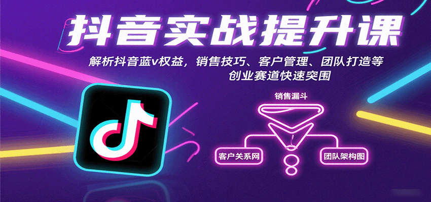 抖音蓝V账号变现全攻略：销售技巧与团队管理实战课-无双副业