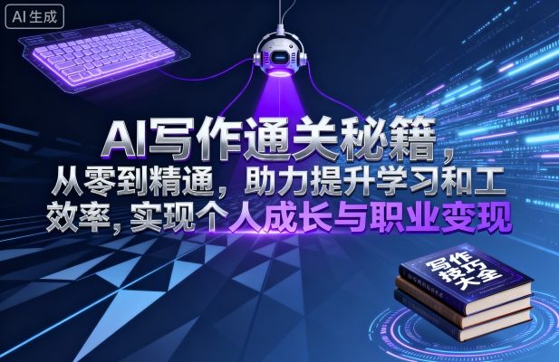 AI写作从入门到精通，提升效率与变现能力-无双副业