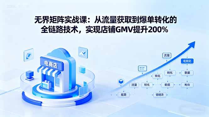 无界矩阵实战课：从流量获取到爆单转化的全链路技术提升店铺GMV-无双副业