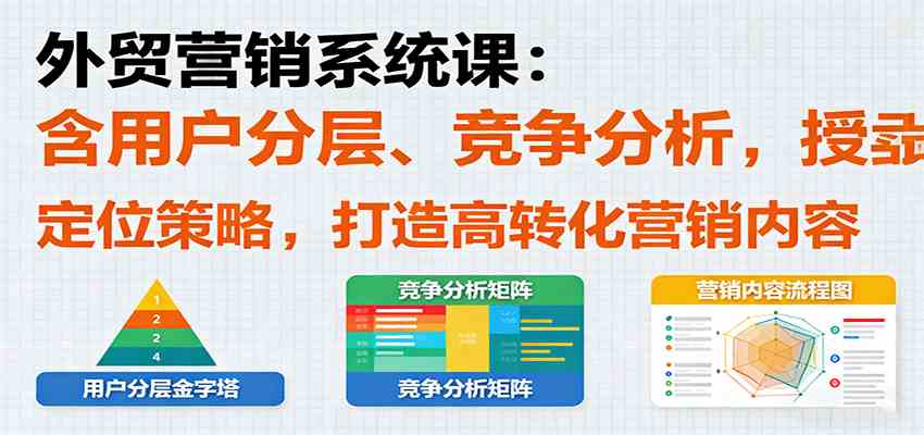 B2B外贸营销系统课：用户分层与竞争分析提升转化率-无双副业