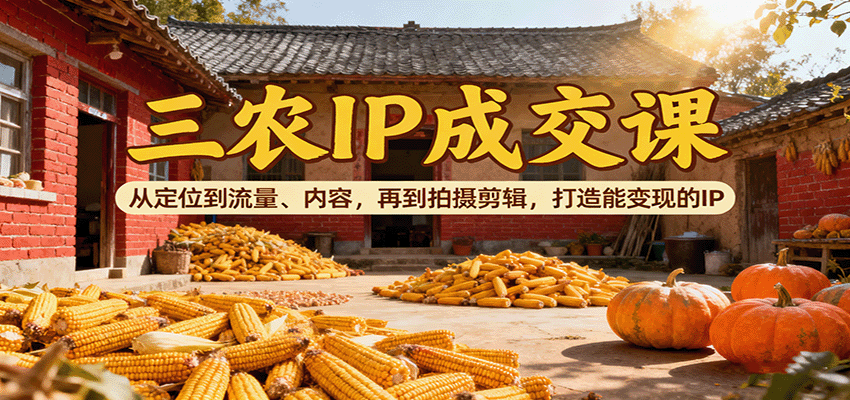 三农IP成交课：从定位到变现的全链路实战指南-无双副业