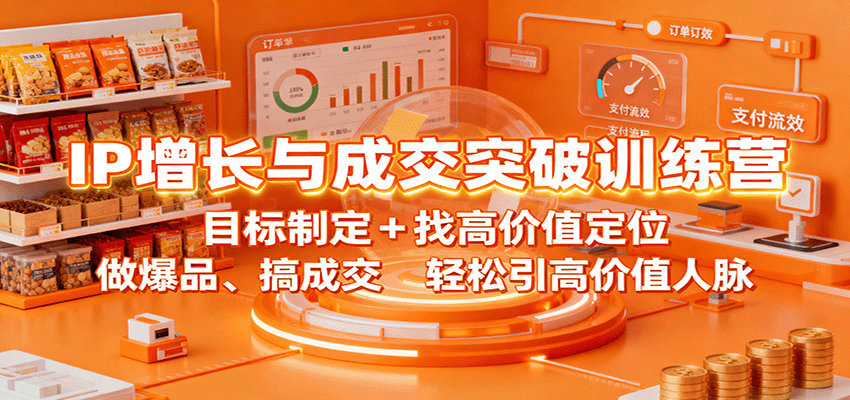 IP增长与成交突破训练营：目标制定与高价值定位策略-无双副业