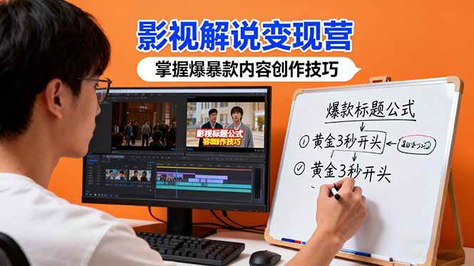 影视解说变现营：30+实战案例教你掌握爆款内容创作技巧与盈利方法-无双副业
