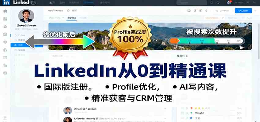 LinkedIn高阶实战外贸业务开发与个人品牌打造课程-无双副业